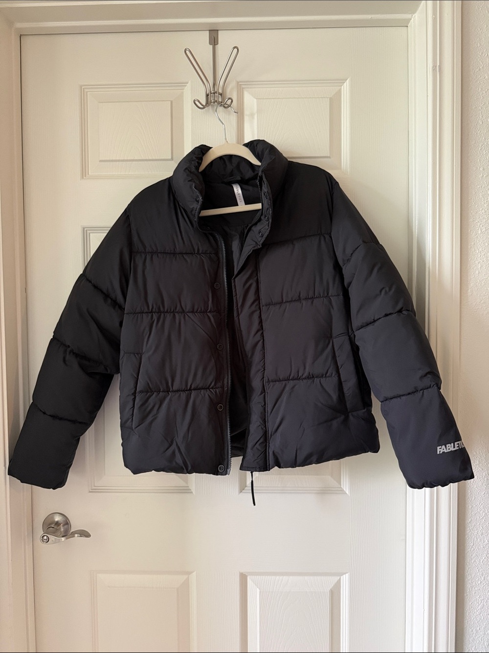 Fabletics Black Quilted Puffer Jacket